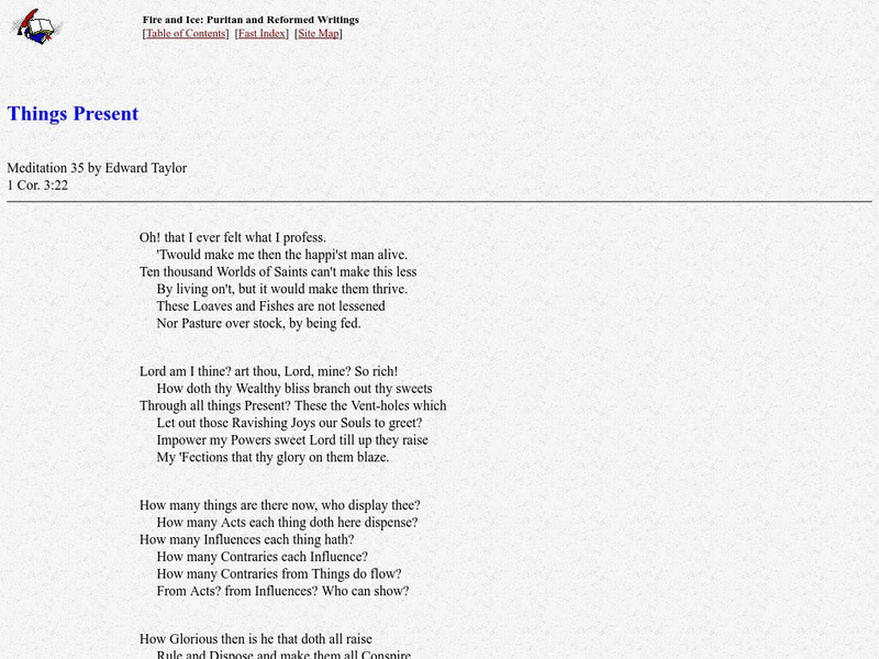 Puritan and Reformed Writings: "Things Present" eBook Puritan and Reformed Writings: "Things Present" eBook