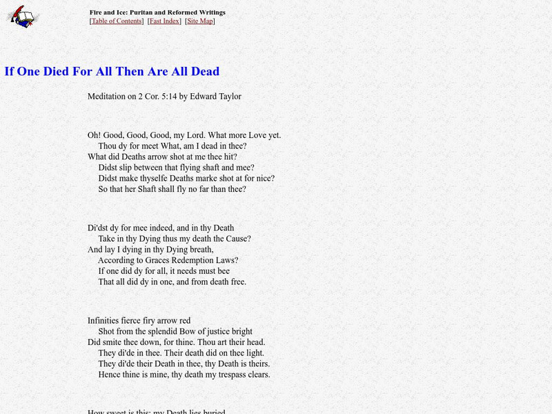 Puritan and Reformed Writings: "If One Died for All Then Are All Dead" eBook Puritan and Reformed Writings: "If One Died for All Then Are All Dead" eBook