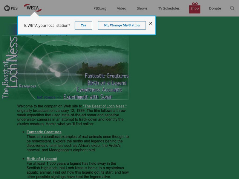 Pbs: Nova: The Beast of Loch Ness Instructional Video Pbs: Nova: The Beast of Loch Ness Instructional Video