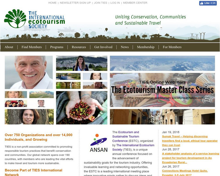 International Ecotourism Society Website International Ecotourism Society Website