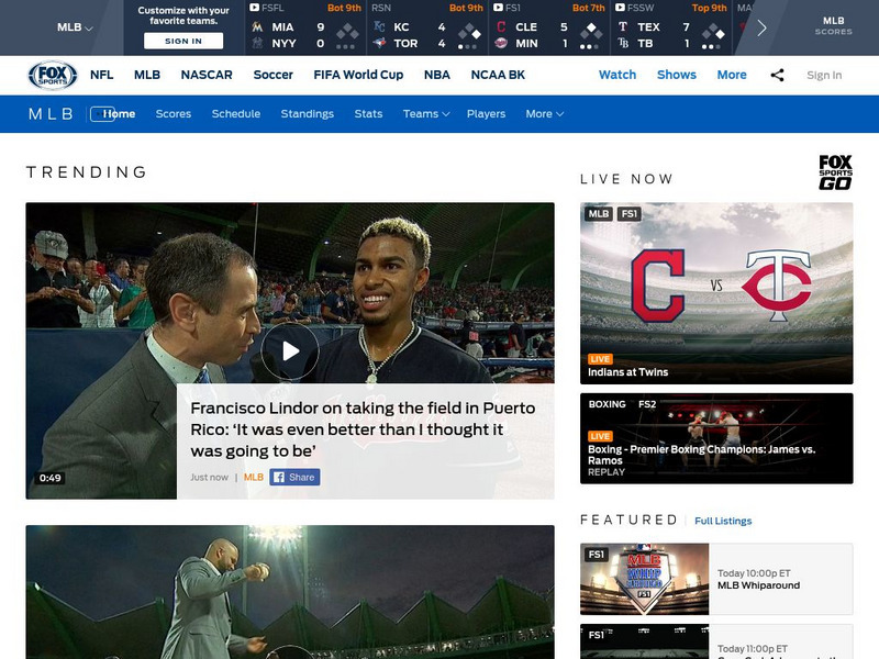 Fox sports.com: Mlb Website