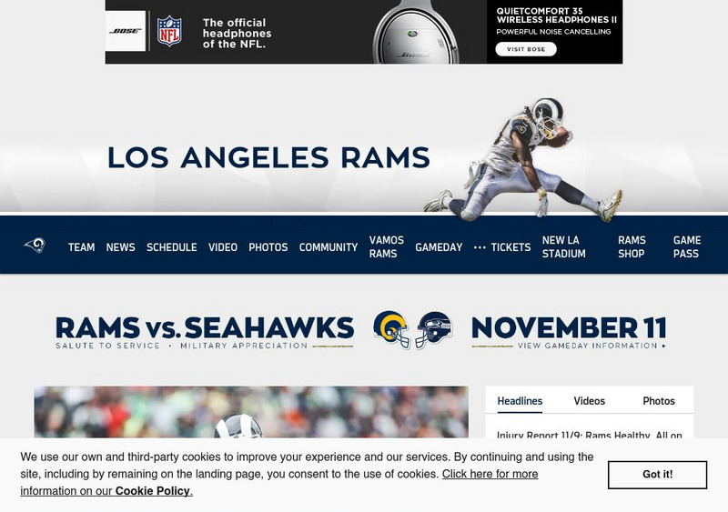 Official Site of the Los Angeles Rams Website Official Site of the Los Angeles Rams Website
