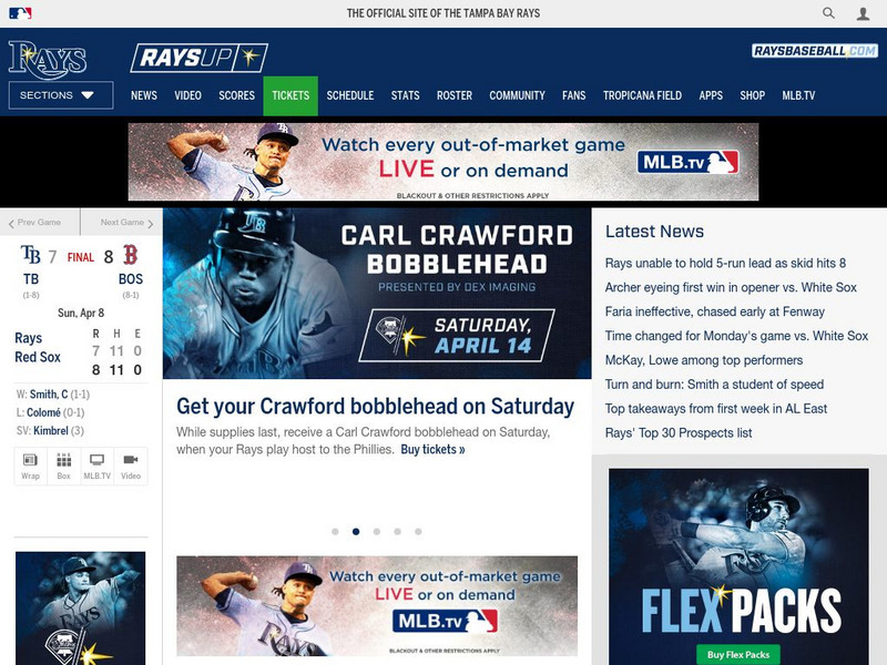 Tampa Bay Devil Rays: Official Mlb Site Website