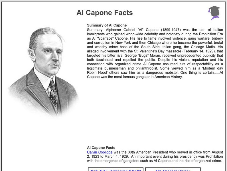 Siteseen: American Historama: Al Capone Facts Article
