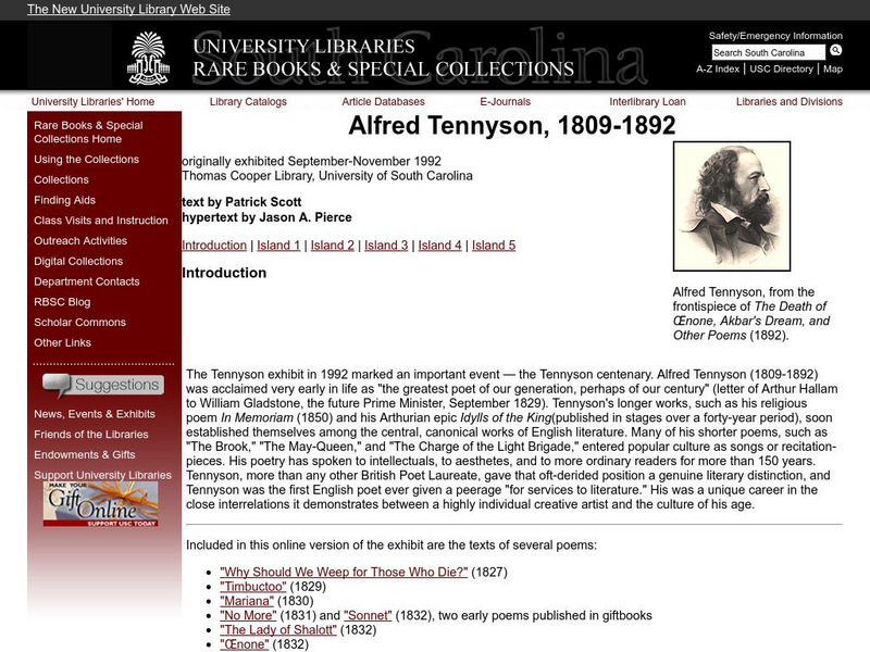University of South Carolina Special Exhibit: Tennyson eBook