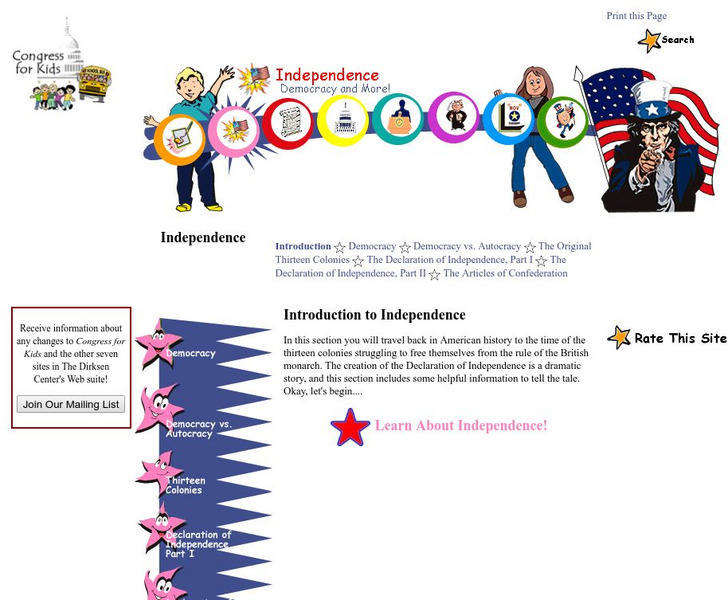 Congress for Kids: Independence Unit Plan Congress for Kids: Independence Unit Plan