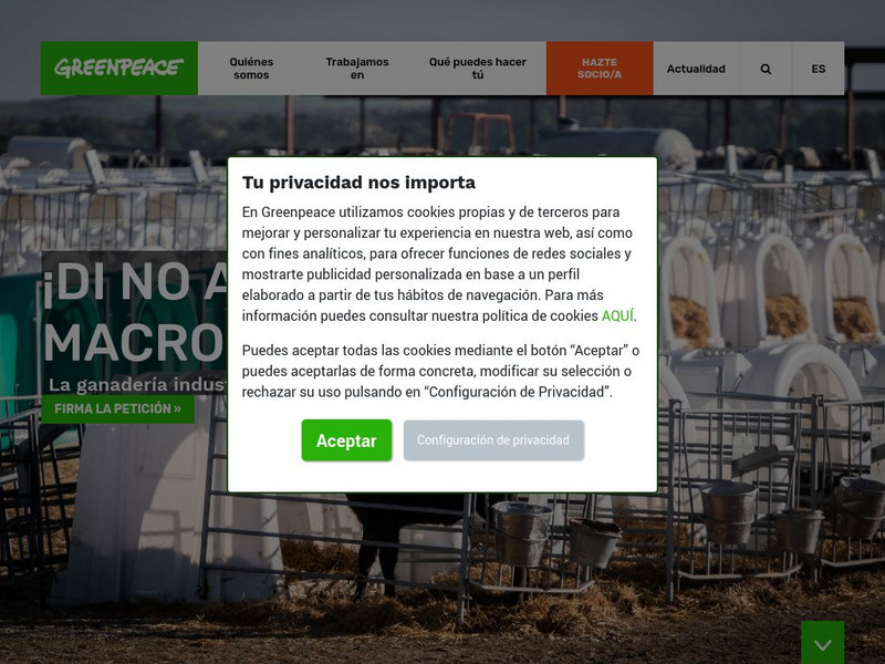 Greenpeace Espana Website Greenpeace Espana Website