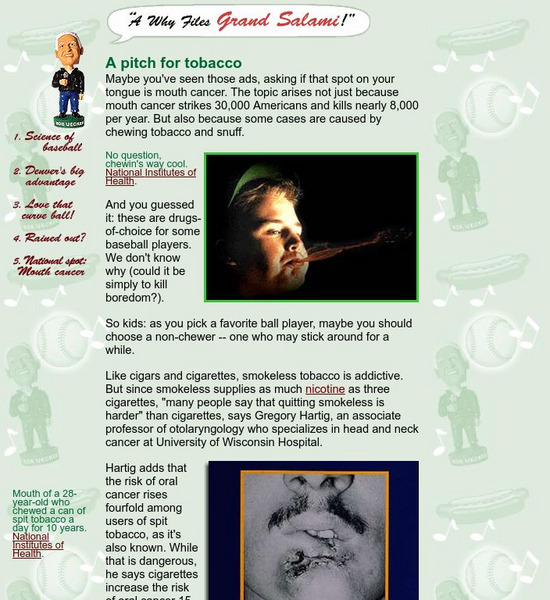 The Why Files: Mouth Cancer Website The Why Files: Mouth Cancer Website