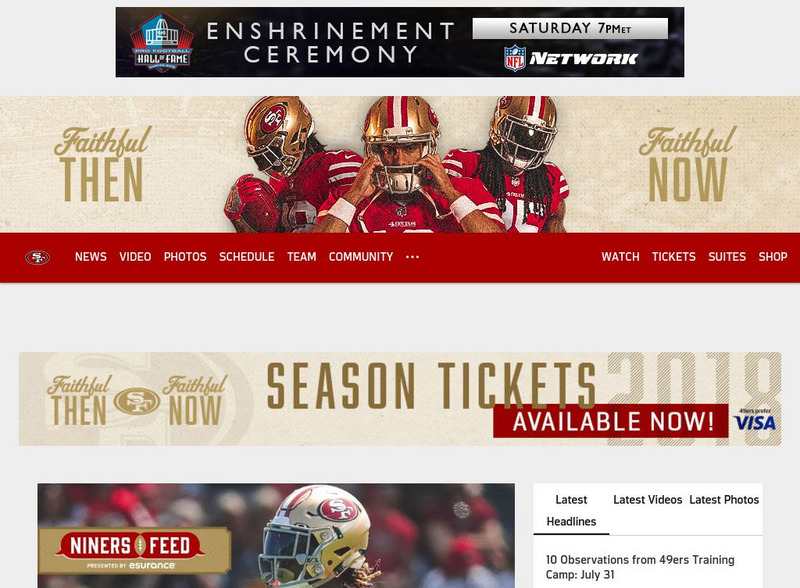San Francisco 49ers Official Website Website San Francisco 49ers Official Website Website