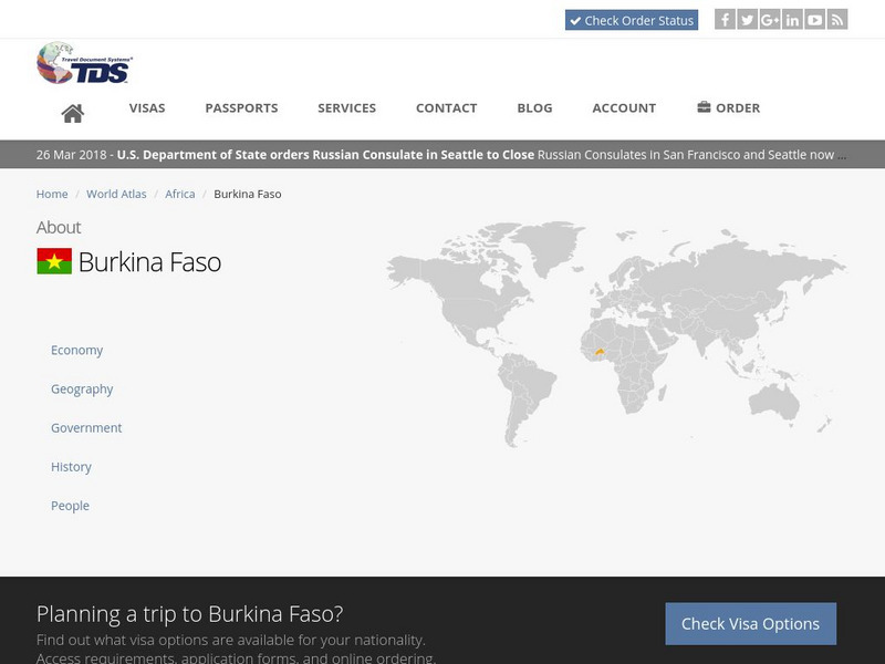 Tds: Burkina Faso: Economy Handout Tds: Burkina Faso: Economy Handout