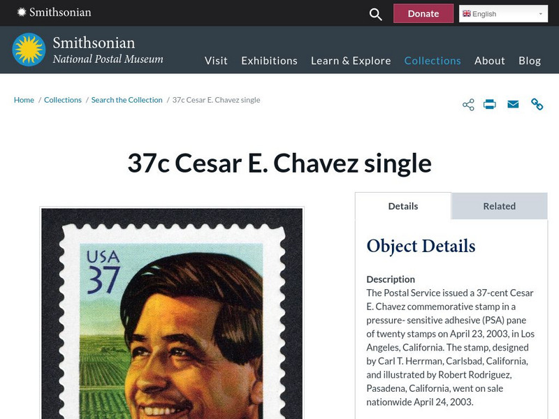 National Postal Museum: Cesar E. Chavez Issue Website National Postal Museum: Cesar E. Chavez Issue Website