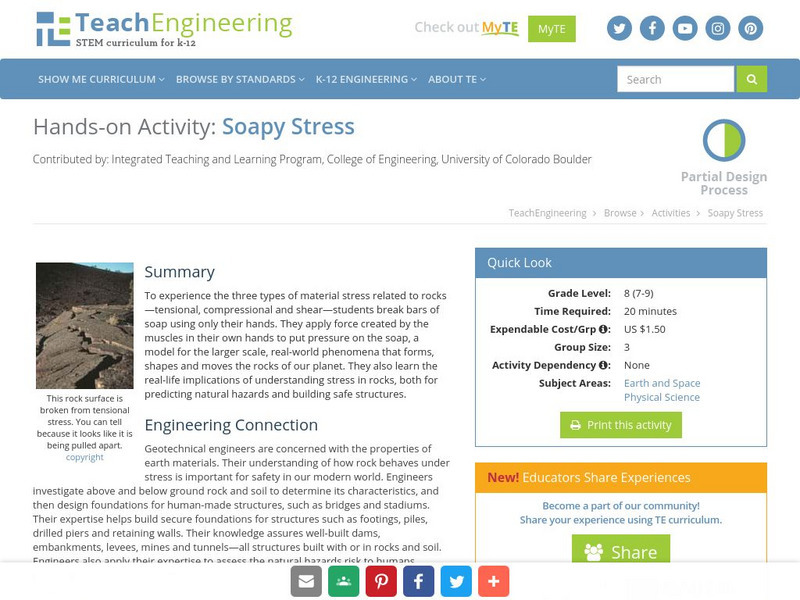 Teach Engineering: Soapy Stress Activity Teach Engineering: Soapy Stress Activity