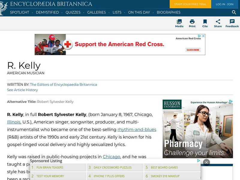Encyclopedia Britannica: R. Kelly Handout Encyclopedia Britannica: R. Kelly Handout