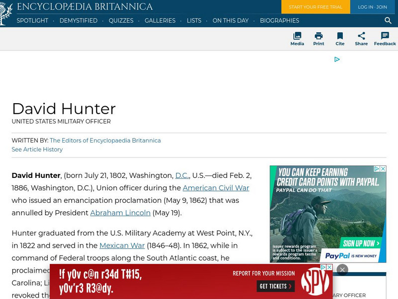 Encyclopedia Britannica: David Hunter Handout Encyclopedia Britannica: David Hunter Handout