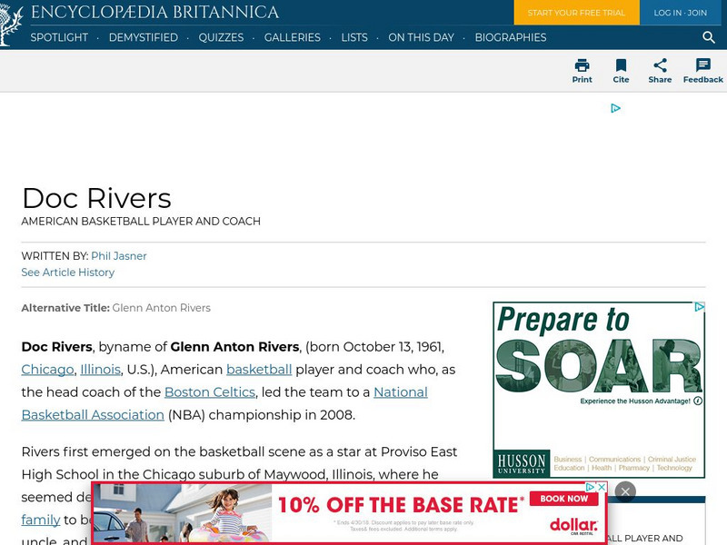 Encyclopedia Britannica: Doc Rivers Handout Encyclopedia Britannica: Doc Rivers Handout