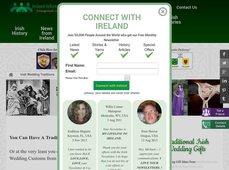 Irish Wedding Traditions Handout Irish Wedding Traditions Handout