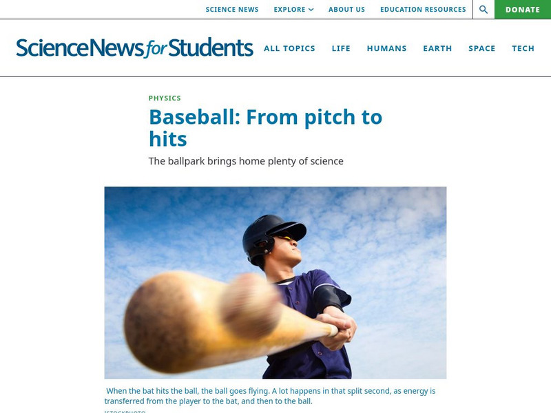 Science News for Students: Baseball: From Pitch to Hits Article Science News for Students: Baseball: From Pitch to Hits Article