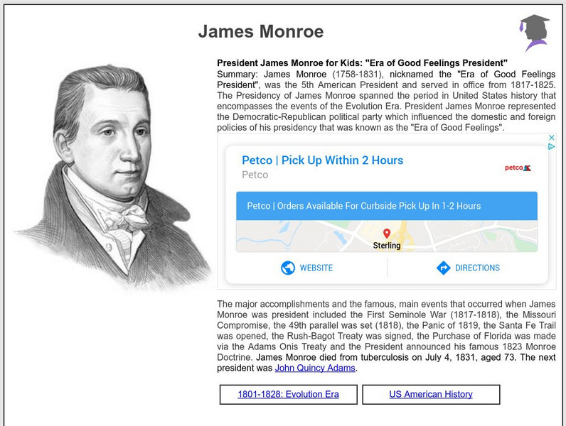 Siteseen: American Historama: James Monroe Article Siteseen: American Historama: James Monroe Article