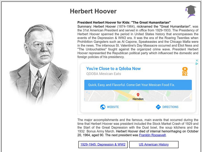 Siteseen: American Historama: Herbert Hoover Article Siteseen: American Historama: Herbert Hoover Article