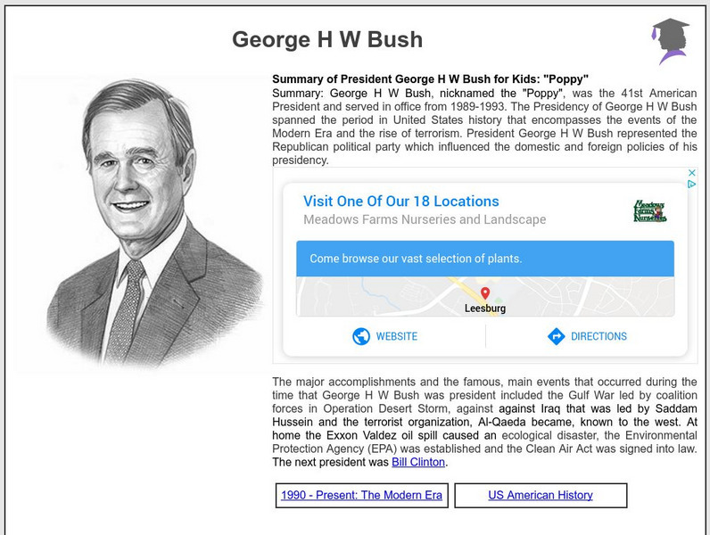 Siteseen: American Historama: George H. W. Bush Article