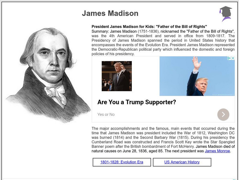 Siteseen: American Historama: James Madison Article Siteseen: American Historama: James Madison Article