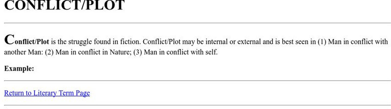 Cyber English (By Ted Nellen): Conflict Handout
