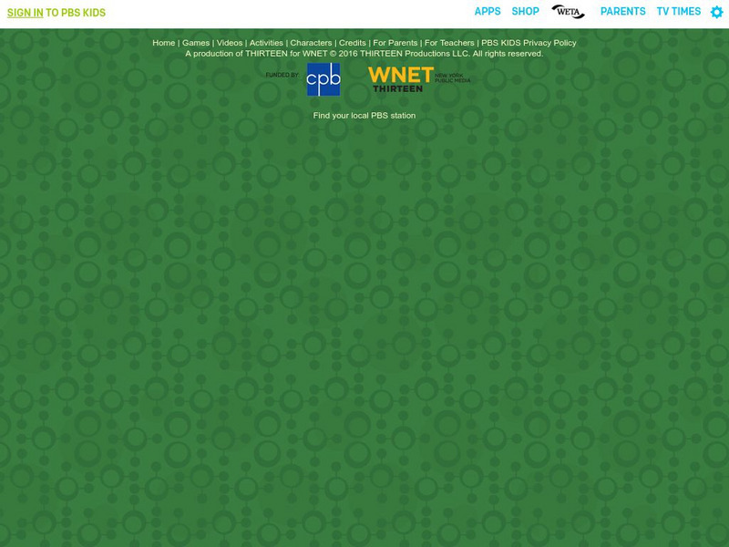 Pbs Kids: Oh Noah! Games in Videos: Daring Young Man Interactive