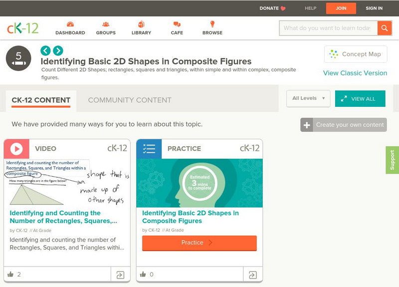 Ck 12: Elem Math: Identifying Basic 2 D Shapes in Composite Figures Unit Plan