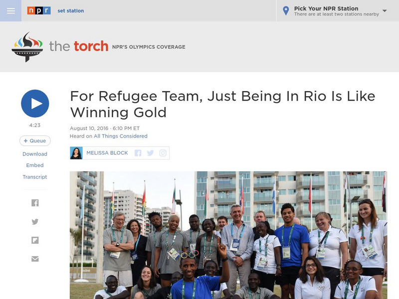 Npr: For Refugee Team, Just Being in Rio Is Like Winning Gold Article Npr: For Refugee Team, Just Being in Rio Is Like Winning Gold Article