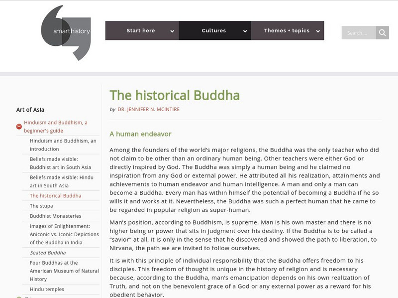 Smarthistory: The Historical Buddha Website