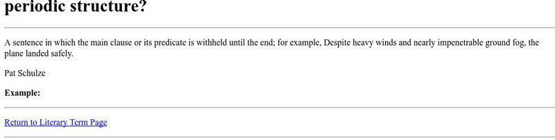 Cyber English (By Ted Nellen): Periodic Structure Handout Cyber English (By Ted Nellen): Periodic Structure Handout