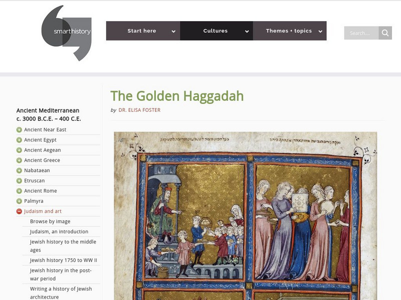 Smarthistory: The Golden Haggadah Website