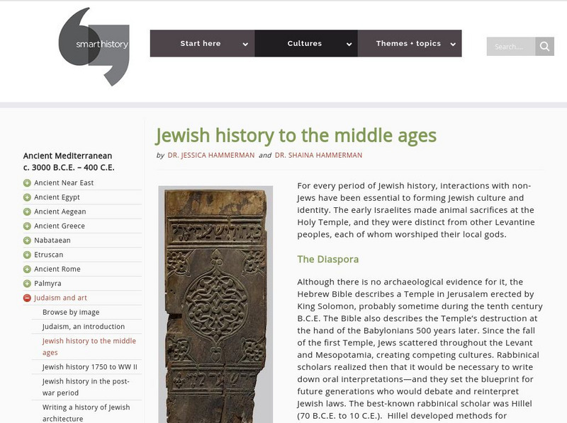 Smarthistory: Jewish History to the Middle Ages Website Smarthistory: Jewish History to the Middle Ages Website