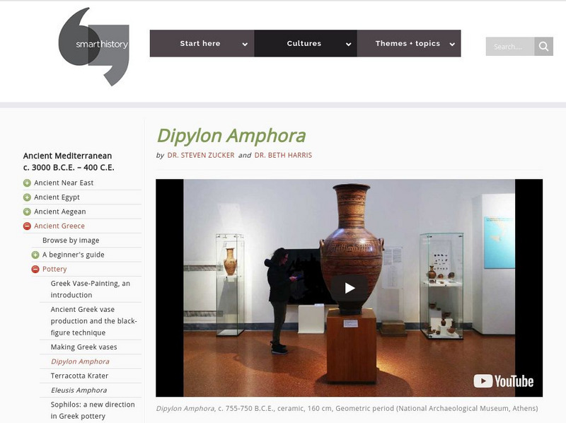 Smarthistory: Dipylon Amphora Instructional Video