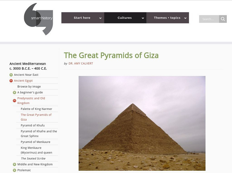 Smarthistory: The Great Pyramids of Giza Website Smarthistory: The Great Pyramids of Giza Website