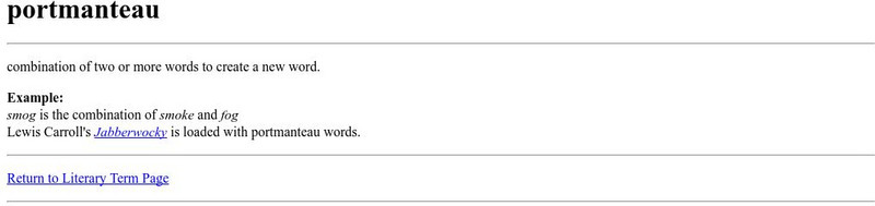Cyber English (By Ted Nellen): Portmanteau Handout