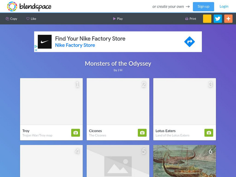 Blendspace: Monsters of the Odyssey Unit Plan Blendspace: Monsters of the Odyssey Unit Plan