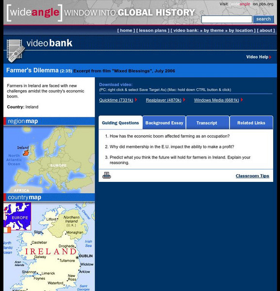 Wnet: Thirteen: Wide Angle: Video Bank: Farmer's Dilemma Instructional Video Wnet: Thirteen: Wide Angle: Video Bank: Farmer's Dilemma Instructional Video