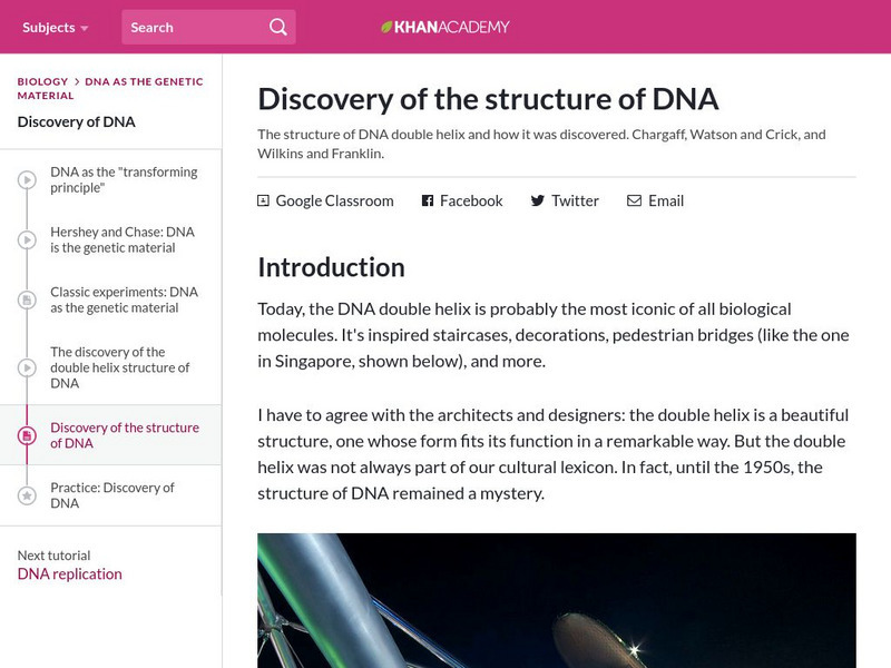 Khan Academy: Discovery of the Structure of Dna eBook Khan Academy: Discovery of the Structure of Dna eBook