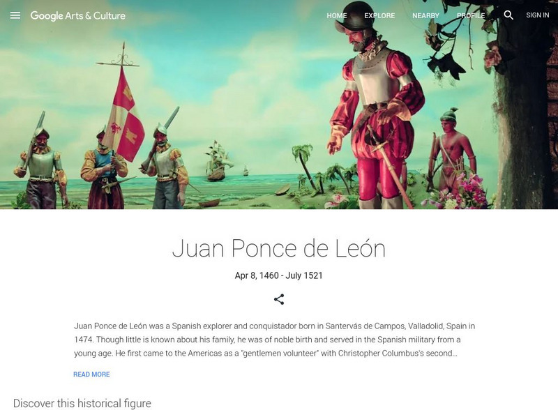 Google Cultural Institute: Juan Ponce De Leon Handout