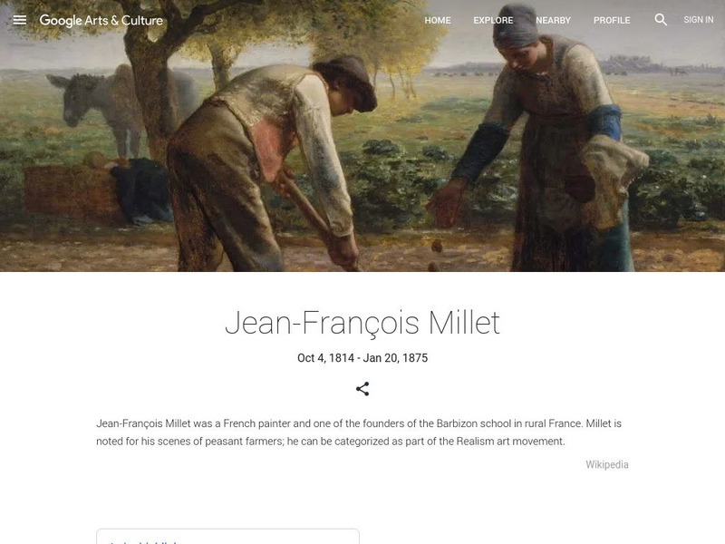 Google Cultural Institute: Jean Francois Millet Handout Google Cultural Institute: Jean Francois Millet Handout