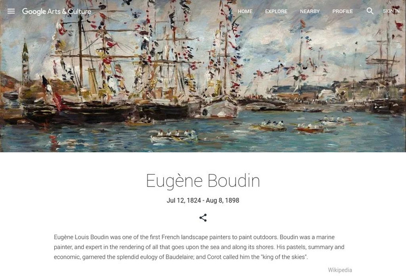 Google Cultural Institute: Eugene Boudin Handout Google Cultural Institute: Eugene Boudin Handout