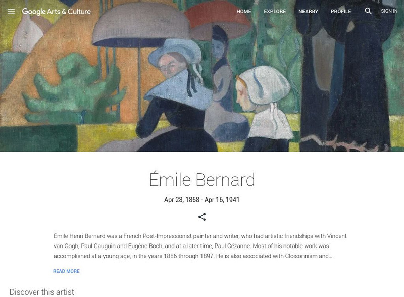 Google Cultural Institute: Emile Bernard Handout