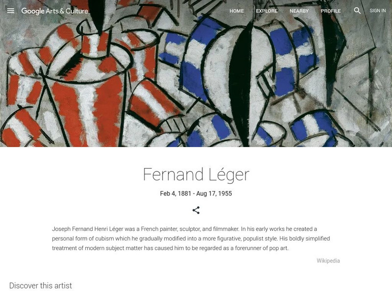 Google Cultural Institute: Fernand Leger Handout