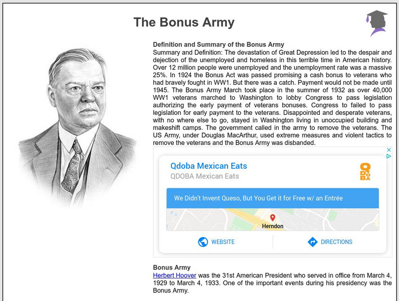 Siteseen: American Historama: The Bonus Army Article Siteseen: American Historama: The Bonus Army Article