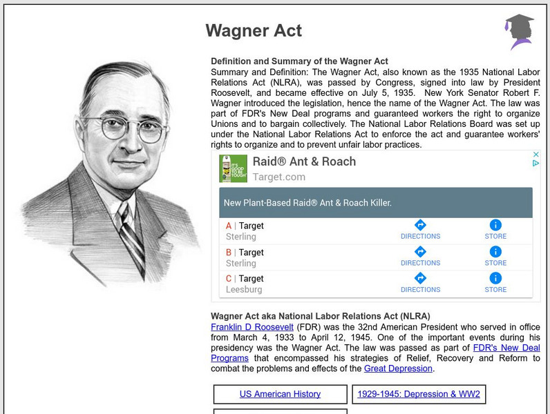 Siteseen: American Historama: Wagner Act Article Siteseen: American Historama: Wagner Act Article