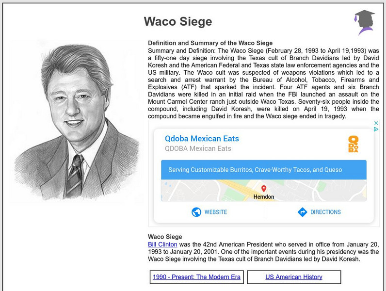 Siteseen: American Historama: Waco Siege Article