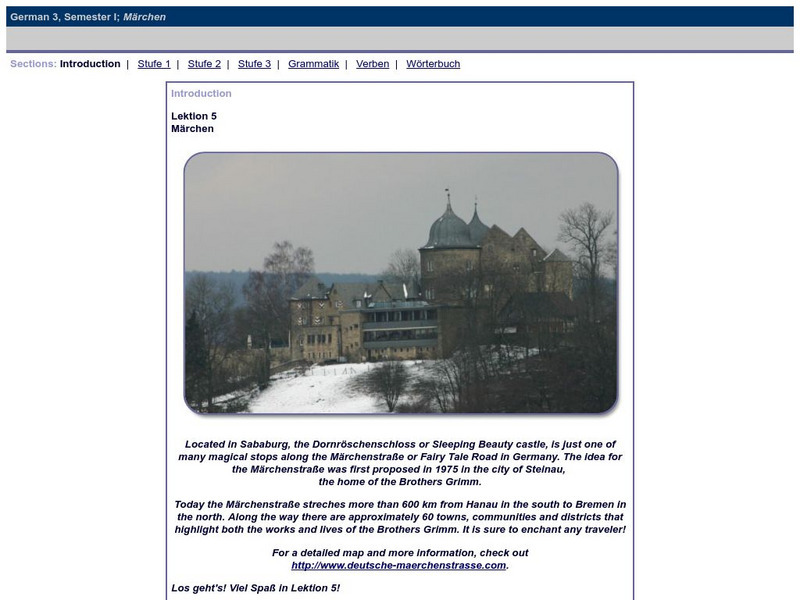 Do Dea: German 3, Semester 1: Marchen Unit Plan Do Dea: German 3, Semester 1: Marchen Unit Plan