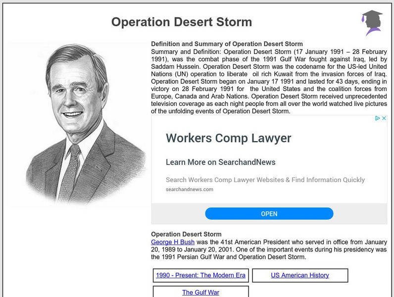 Siteseen: American Historama: Operation Desert Storm Article Siteseen: American Historama: Operation Desert Storm Article
