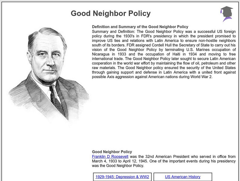 Siteseen: American Historama: Good Neighbor Policy Article Siteseen: American Historama: Good Neighbor Policy Article